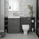 Patello 1600 Fitted Bathroom Furniture Grey Contemporary