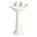 Dorchester High Quality White Cloakroom Basin With Pedestal