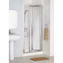 Lakes Framed Bi-fold 1000 X 1850 White Shower Enclosure High Quality Bathroom