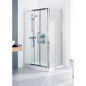 Lakes Silver Framed Shower Door Side Panel Fashionable Bathroom