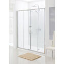 Lakes Silver Semi Framed Double Slider Bathroom Shower Door