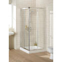 Lakes White Semi Framed Corner Entry Compact Shower Enclosure Fashionable Stylish Bathroom Accessory