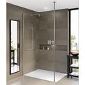 Matki One Wet Room shower Panel with Ceiling Brace Bar