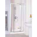 Shower Cubicle White Semi Framed Pivot Door 700  Bathroom