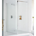 Silver Semi Framed Shower Screen for Wet Room