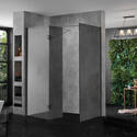 Wetroom Walk In Shower Enclosure Black Glass 10mm and Return Panel