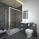 Extra Product Image For Romano Deluxe 1200 Sliding Shower Door For Wall To Wall Installation Recess 2