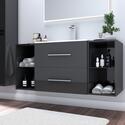 Grey Bathroom Furniture with shelving space in Grey 