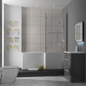 Extra Product Image For Patello 60Mm Basin Grey Cabinet L Shaped Shower Bath Suite 1