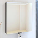 Extra Product Image For Patello Grey 2 Door Bathroom Mirror Cabinet Glass Shelves 1