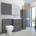 Extra Product Image For Patello Bathroom Tall Boy Grey 3