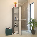 Extra Product Image For Patello Grey 2 Door Bathroom Mirror Cabinet Glass Shelves 4