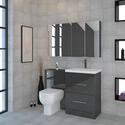 Extra Product Image For Patello Bathroom Furniture Suite With 2 Mirror Cabinets 6