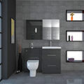 Extra Product Image For Patello Bathroom Furniture Suite With Mirror Cabinet And Shelf Storage 3