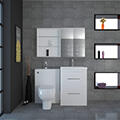 Extra Product Image For Patello Bathroom Furniture Suite With Mirror Cabinet & Shelf Storage 2