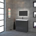 Extra Product Image For Patello 800Mm Freestanding Grey Gloss Vanity Unit And Basin 1