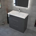 Extra Product Image For Patello 800Mm Freestanding Grey Gloss Vanity Unit And Basin 2