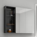 bathroom mirror cabient in grey with storage 