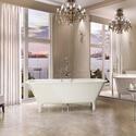Extra Product Image For Lonio 1700X750X615 Natural Stone Freestanding White Bath 1