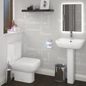 Extra Product Image For Daniel Small Bath With Screen And 4 Piece Set Bathroom Suite 2
