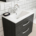 Atheana 600 Wall Hung 2-Draw Bathroom Vanity Unit With Basin (colour options)
