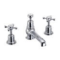 Claremont Three tap hole mixer with pop up waste