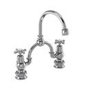 Claremont Two tap hole arch mixer black indice with curved spout (250mm centres)