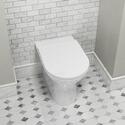 Extra Product Image For Patello Rimless Back To Wall Toilet And Ultra Thin Soft Close Quick Release Seat 2