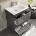 Extra Product Image For Pemberton 600Mm Freestanding Handleless Grey Vanity Unit With Ceramic Basin 1