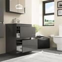 Extra Product Image For Pemberton 600Mm Freestanding Handleless Grey Vanity Unit With Ceramic Basin 2