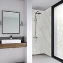 Extra Product Image For Wetwall Shower Panels: Solid-Core Laminate, Cararra Marble, Tongue & Groove Or Clean Cut, Various Sizes 1