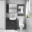 Extra Product Image For Oliver 800 Fitted Cloakroom Furniture: Vanity Unit & Storage 1