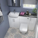 Extra Product Image For Oliver 1300 Unit With Sink Toilet & Storage Bathroom Fitted Furniture Set 2