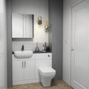 Extra Product Image For Oliver 1200 Unit With Sink Toilet & Mirror Cabinet Bathroom Fitted Furniture Set 2