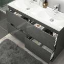 Extra Product Image For Pemberton 1200Mm Freestanding Modern Double-Basin Grey Vanity Unit - Handleless Design 2