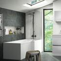 Extra Product Image For Pemberton White Bathroom Suite: L Shape Bath, Vanity Unit, Toilet 1