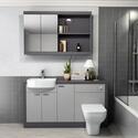Extra Product Image For Grove Straight Bath Suite Platinum Grey 2
