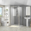 Radiant Reduced Height Shower Suite Slider Basin Pedestal Toilet