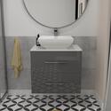 2 draw wall hung vanity bathroom unit for small bathrooms
