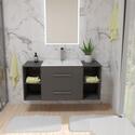 Bathroom wall hung vanity unit with storagee