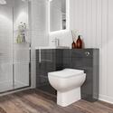 Bathroom Furniture Unit with toilet in grey 