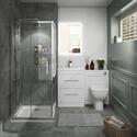 Small Shower Bathroom Suite in White
