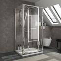 three sided shower cubicle 