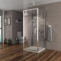 pivot chrome finish shower cubicle