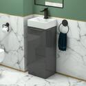 Jivana 325 Grey Cloakroom Sink Unit