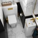 Jivana 325 White Basin Cabinet WC Toilet Unit