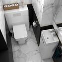 Jivana 325 White Basin Cabinet WC Toilet Unit