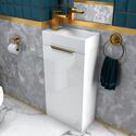 Jivana 410 White Sink Cabinet WC Toilet Unit