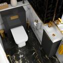 Jivana 400 Grey Sink Cabinet WC Toilet Unit