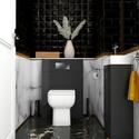 Jivana 410 Grey Sink Cabinet WC Toilet Unit